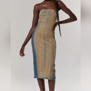 True Religion Denim Vintage Midi Dress sz 2XL